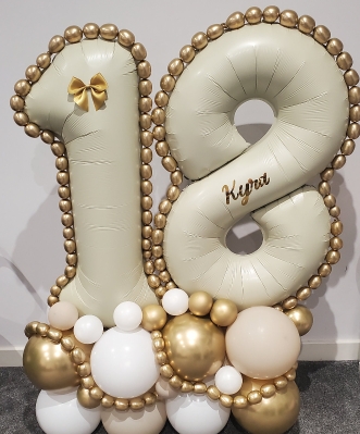Beaded Number Balloon Stack