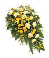 Yellow, gold and cream single ended spray